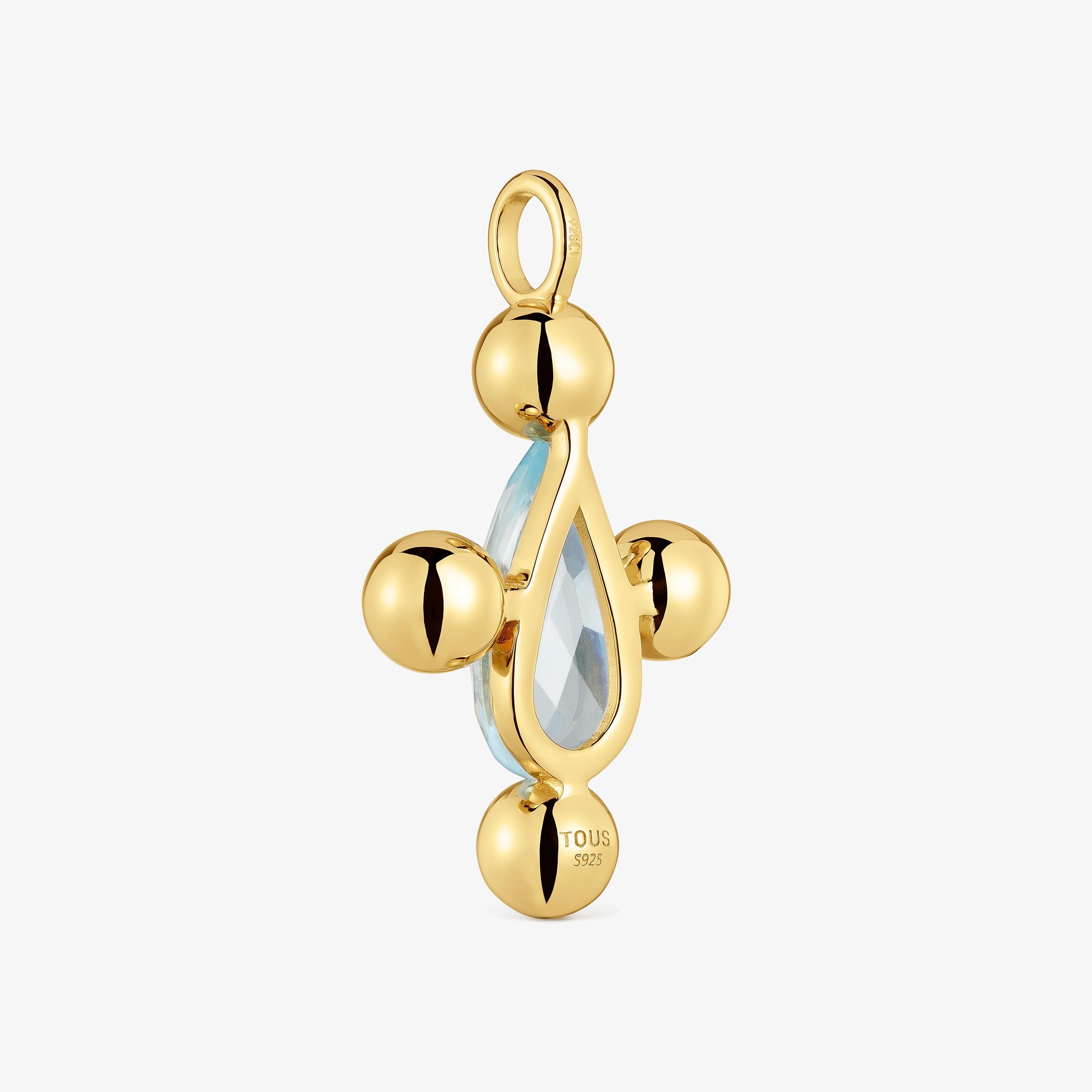 Medium Pendant with 18K gold vermeil and topaz Sugar Party