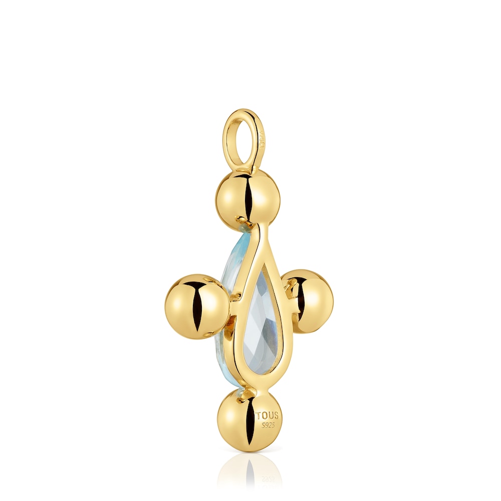 Colgante mediano con baño de oro 18 kt sobre plata y topacio Sugar Party Colgante mediano con baño de oro 18 kt sobre plata y topacio Sugar Party