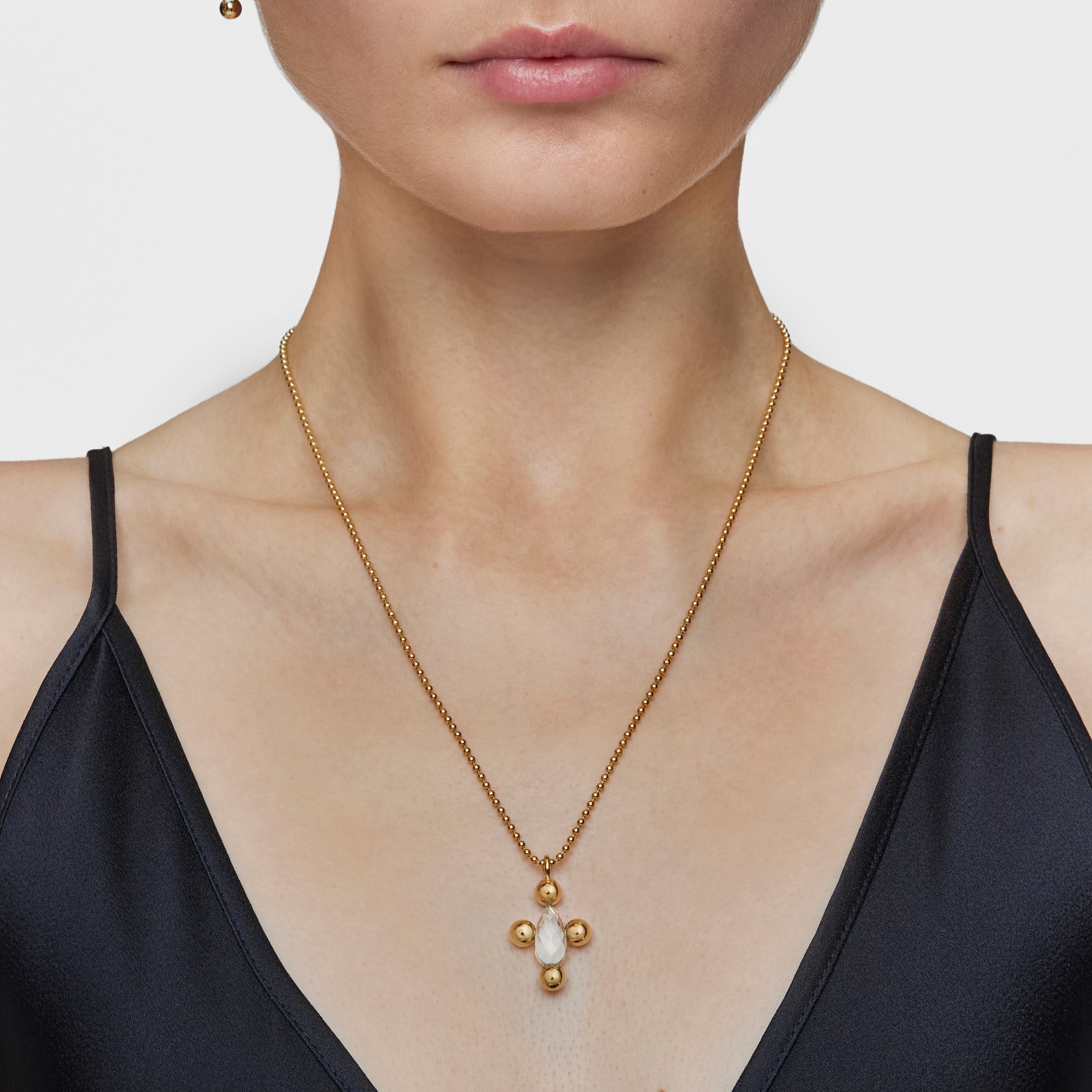 Medium Pendant with 18K gold vermeil and topaz Sugar Party