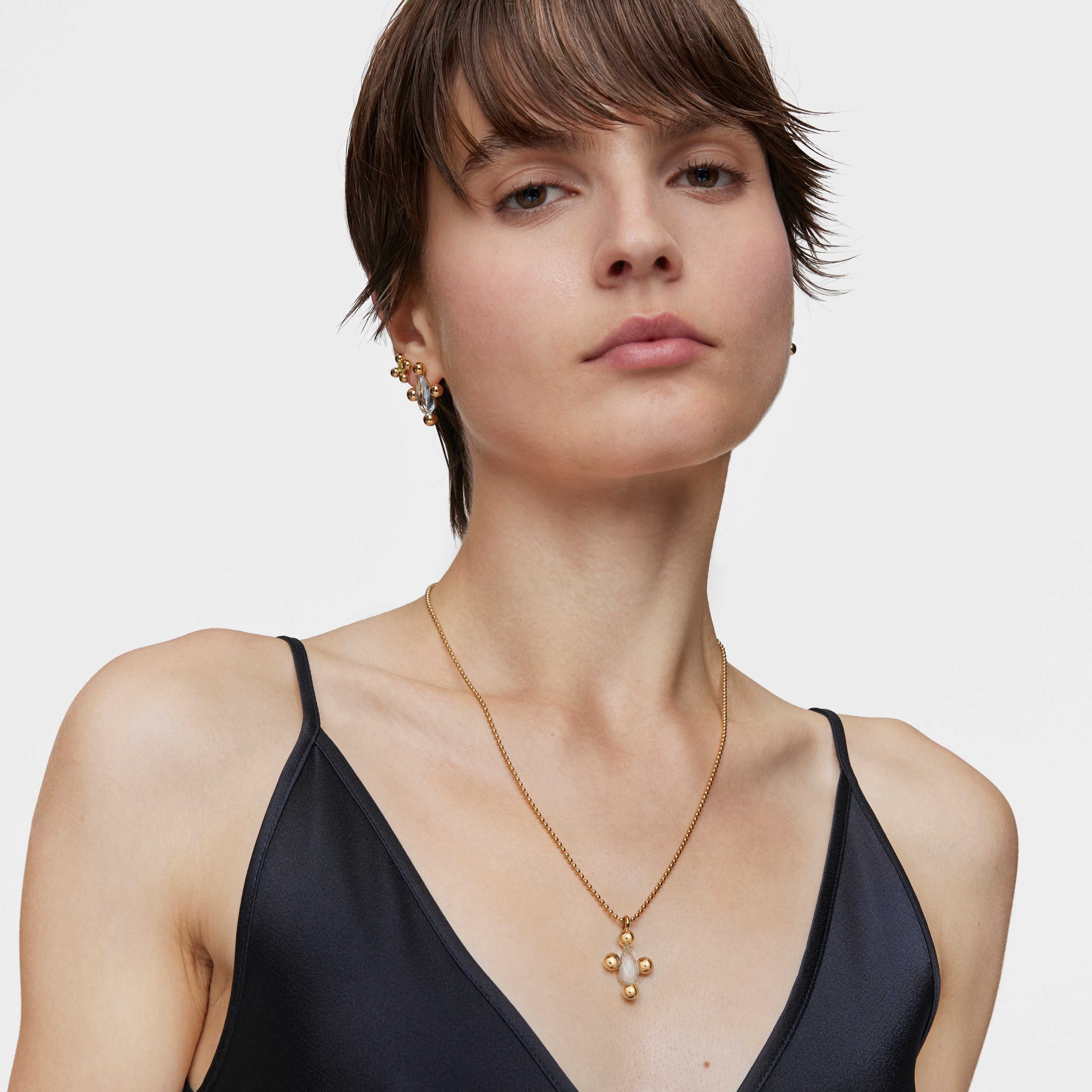 Medium Pendant with 18K gold vermeil and topaz Sugar Party