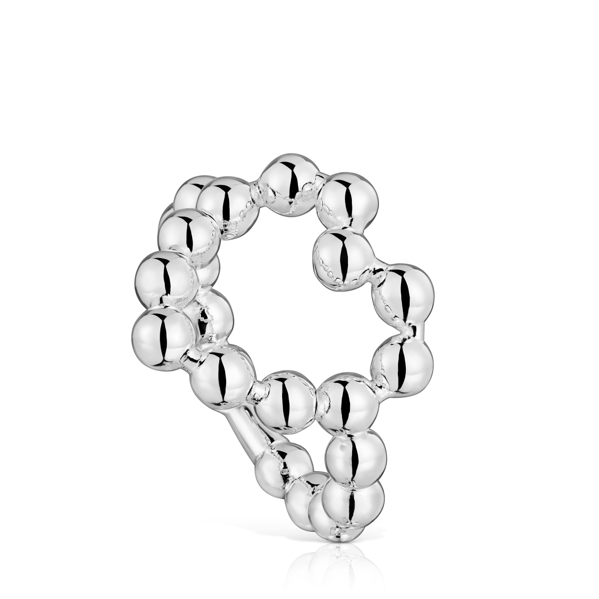 Tous - Anillo Grande De Plata Corazón Sugar Party Talla 8