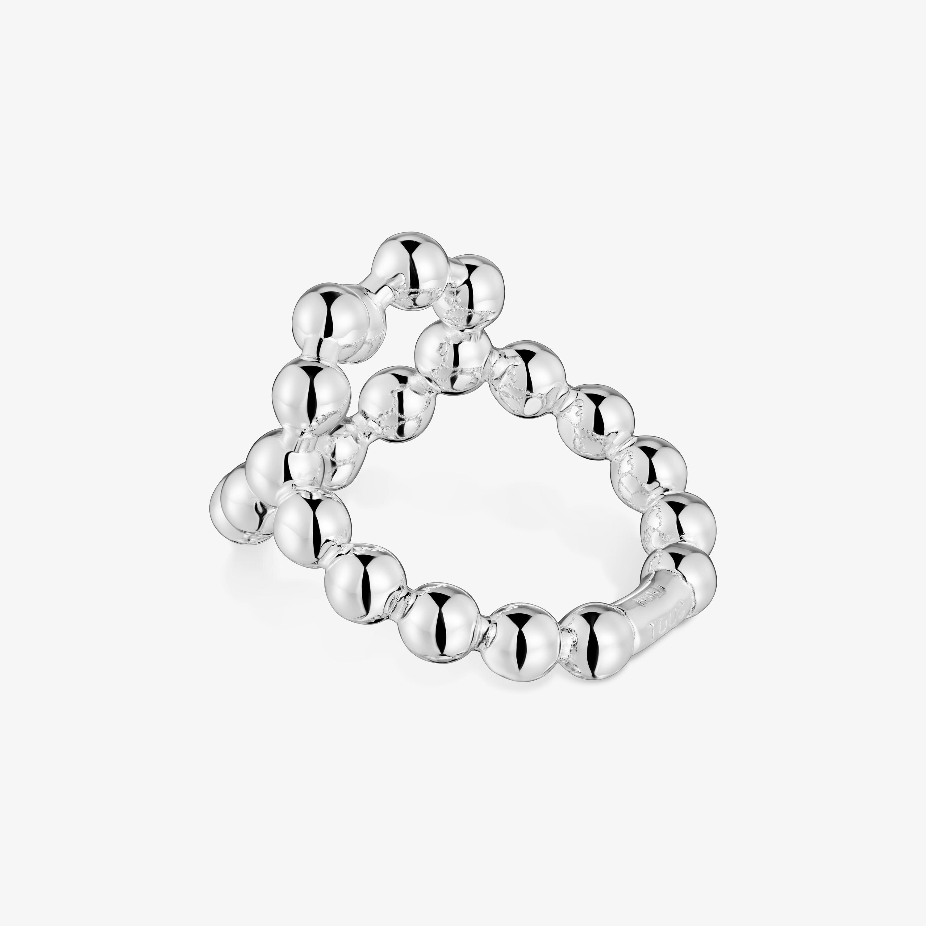 Large silver heart Ring Sugar Party