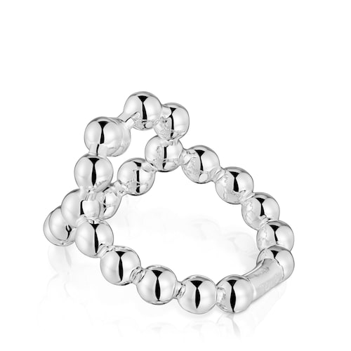 Anillo grande de plata corazón Sugar Party