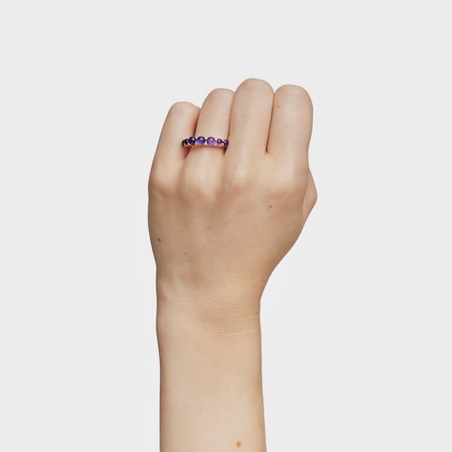 Small silver and amethyst Ring Sugar Party