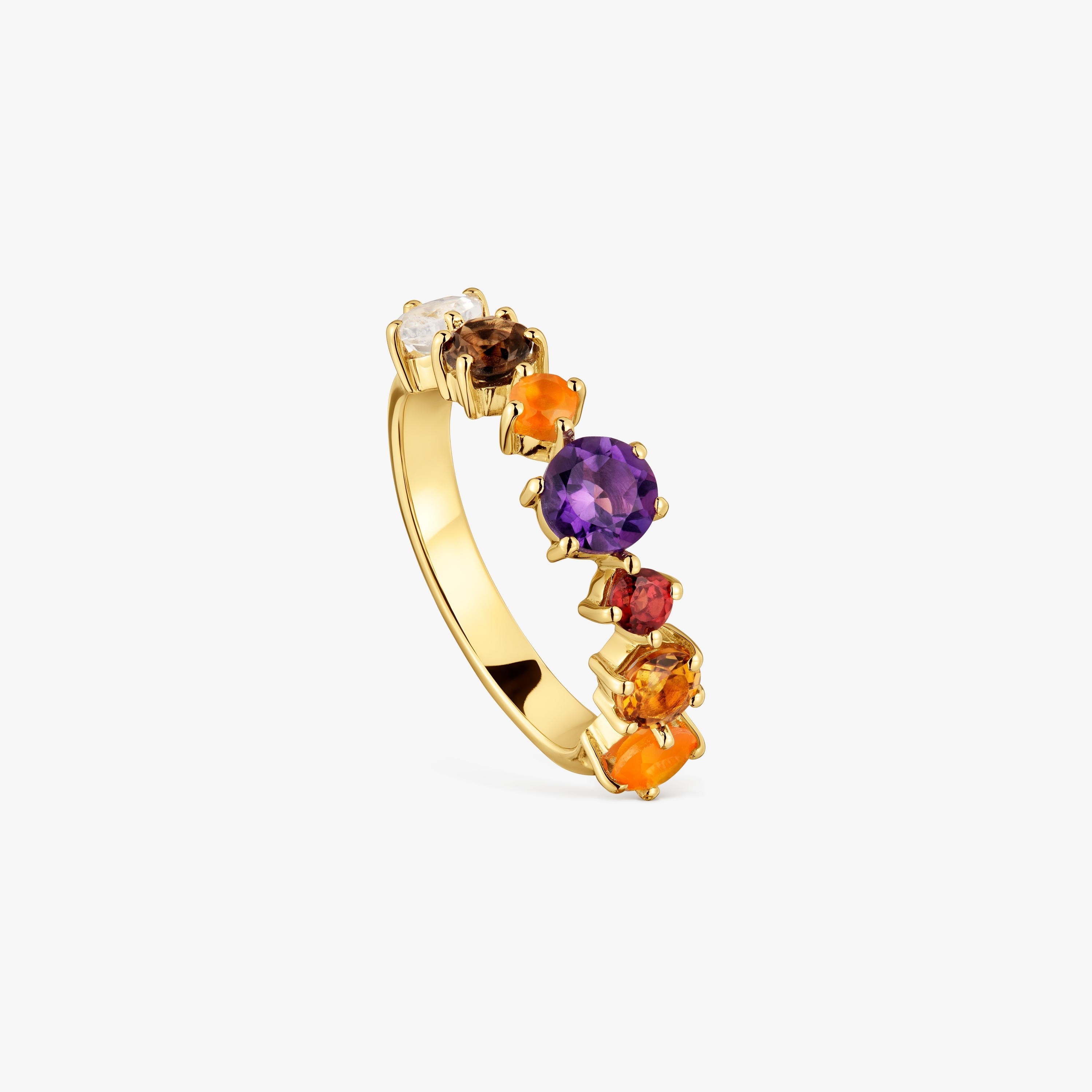 Small 18K gold vermeil and gemstones Ring Sugar Party
