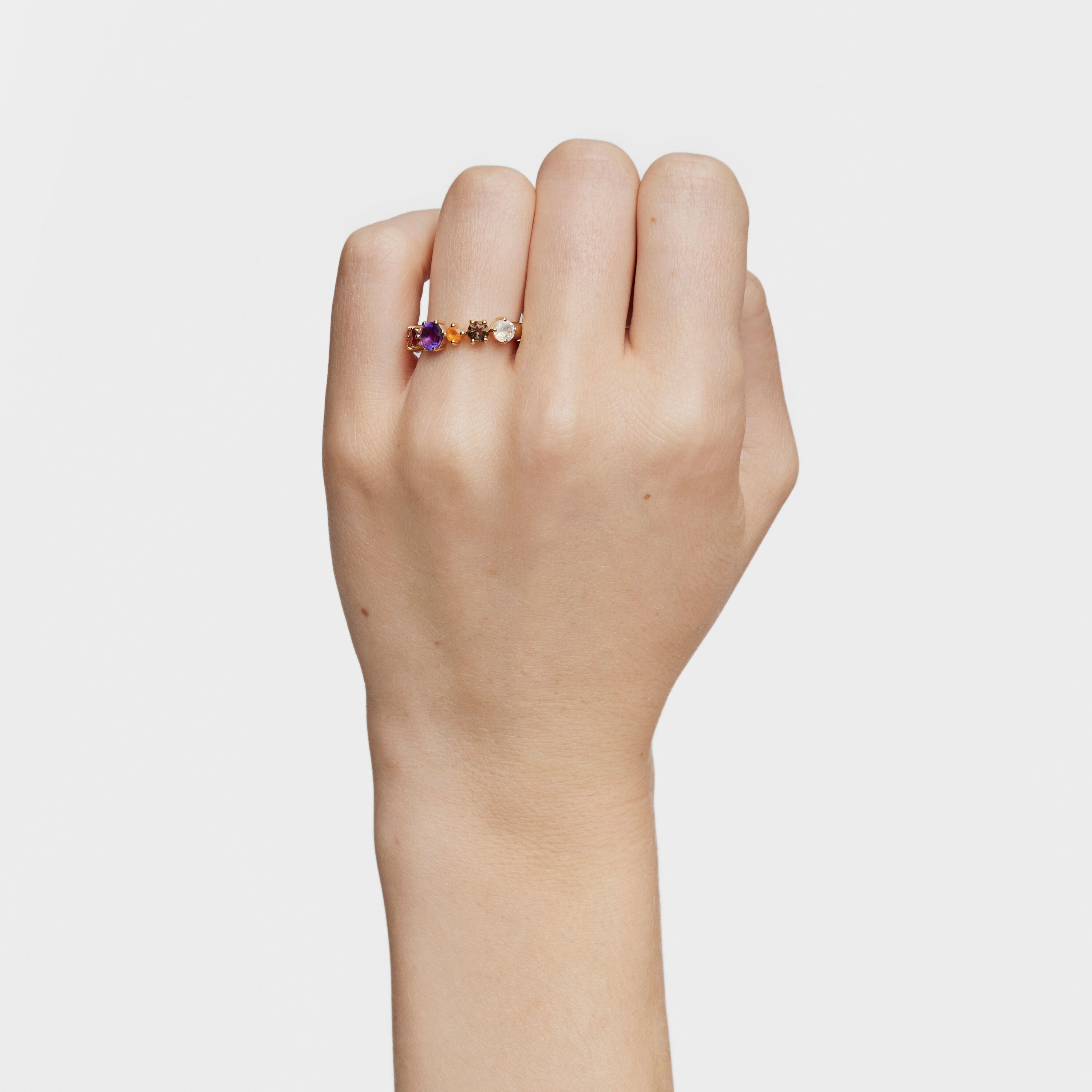 Small 18K gold vermeil and gemstones Ring Sugar Party