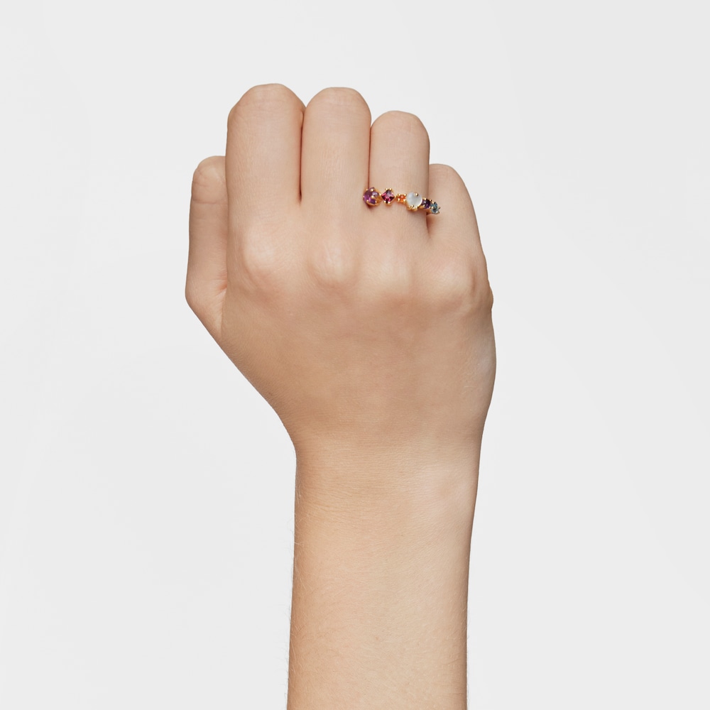 Mal&yacute; Prsteň s&nbsp;18&nbsp;kt pozl&aacute;ten&iacute;m na striebre a&nbsp;mot&iacute;vmi z&nbsp;drahokamov Sugar Party