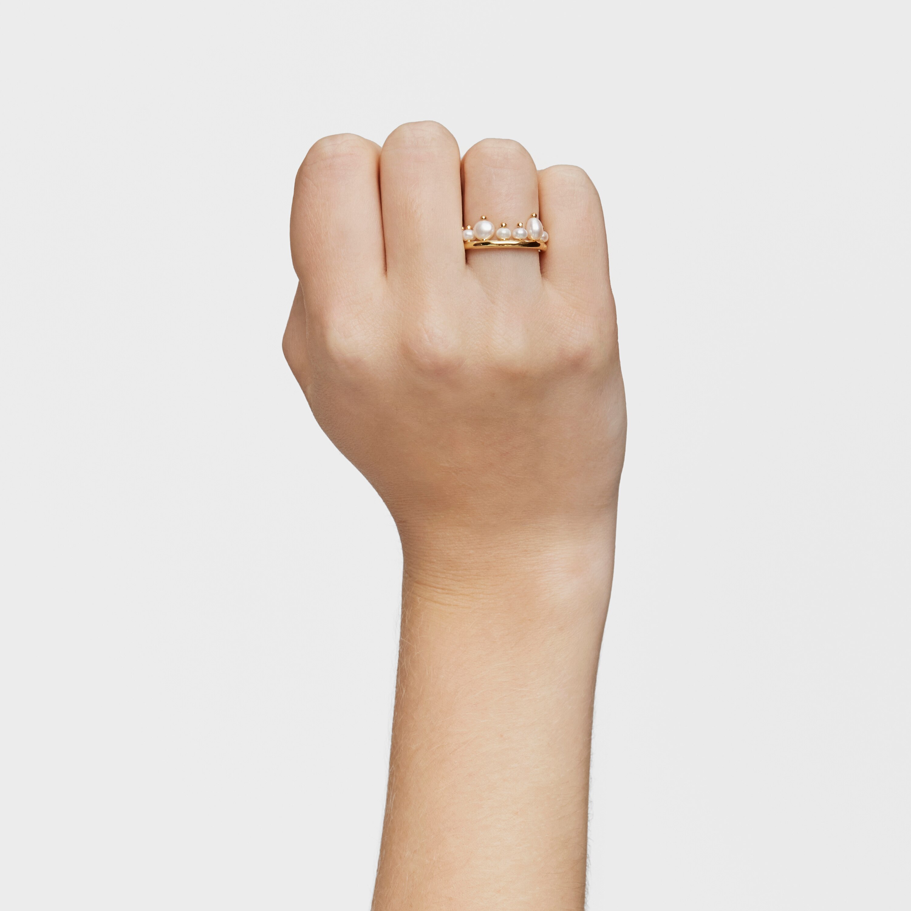 Small 18K gold vermeil and cultured pearls Ring Sugar Party