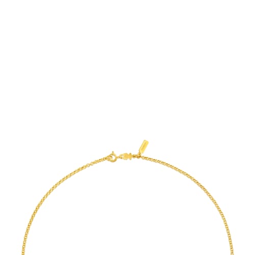 Gargantilha TOUS Chain em Prata vermeil com argolas redondas, 45 cm.