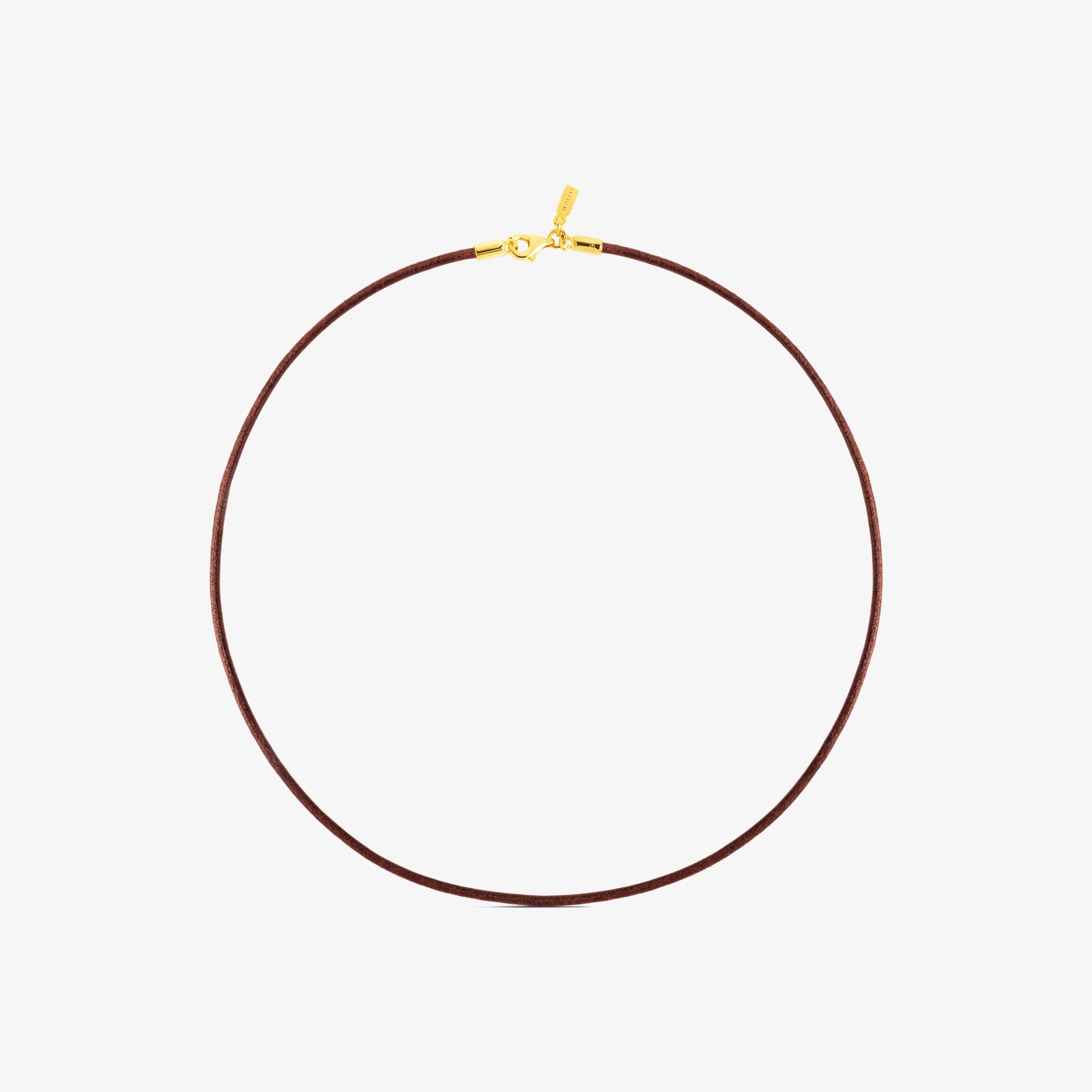 2 mm brown leather Choker with clasp with 18K gold vermeil measuring 40 cm TOUS Chokers