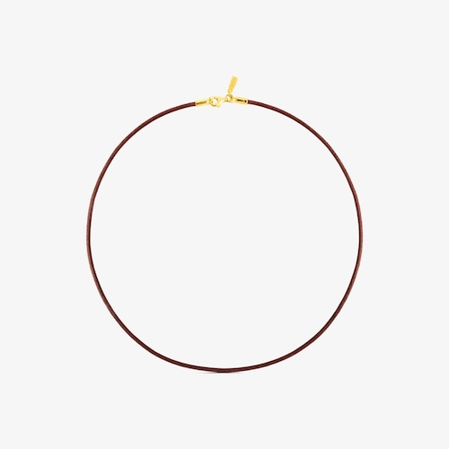 Collaret&nbsp;de cuir marr&oacute; amb bany d'or 18 kt sobre plata al tancament 40cm&nbsp;TOUS&nbsp;Chokers