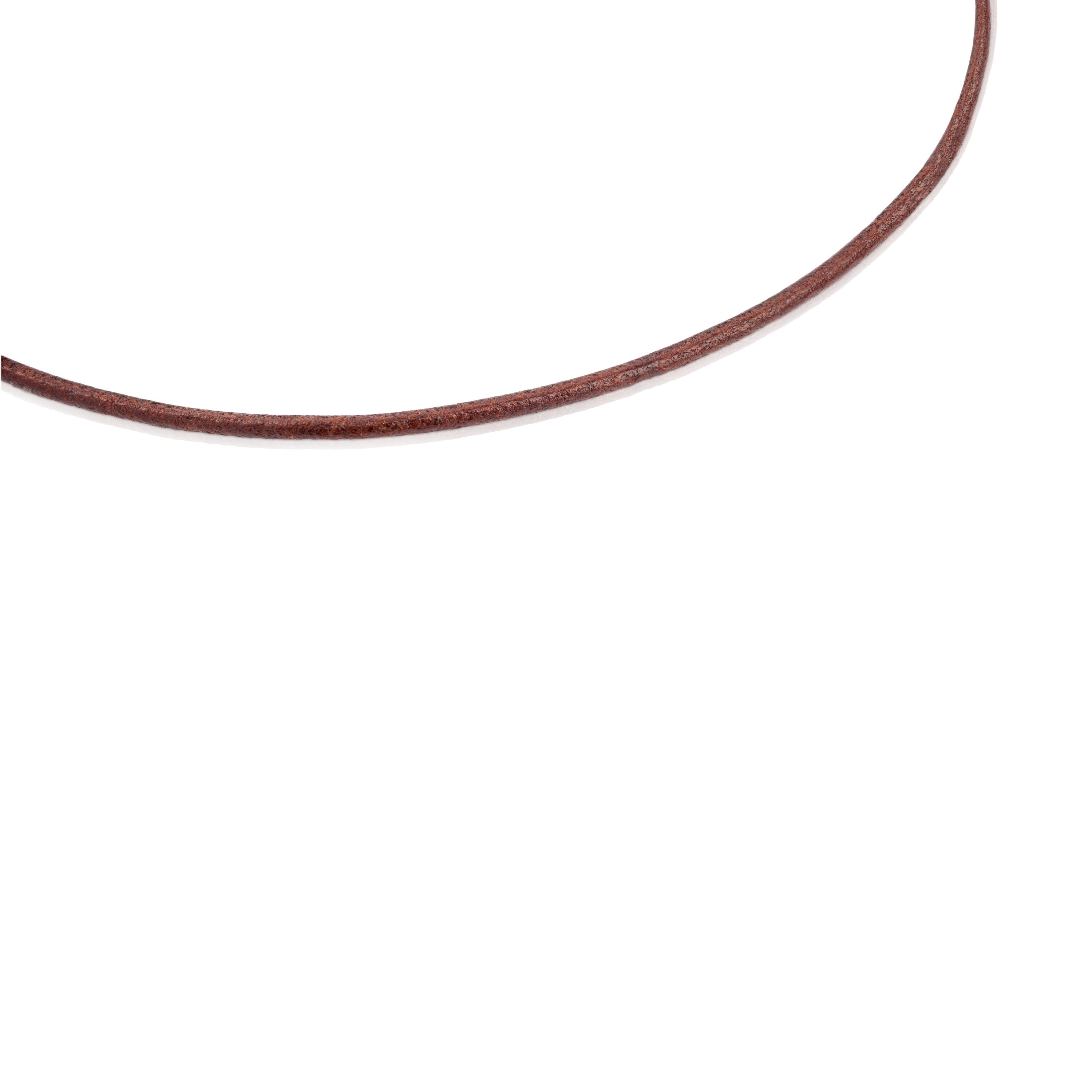 2 mm brown leather Choker with clasp with 18kt gold plating over silver measuring 40 cm TOUS Chokers