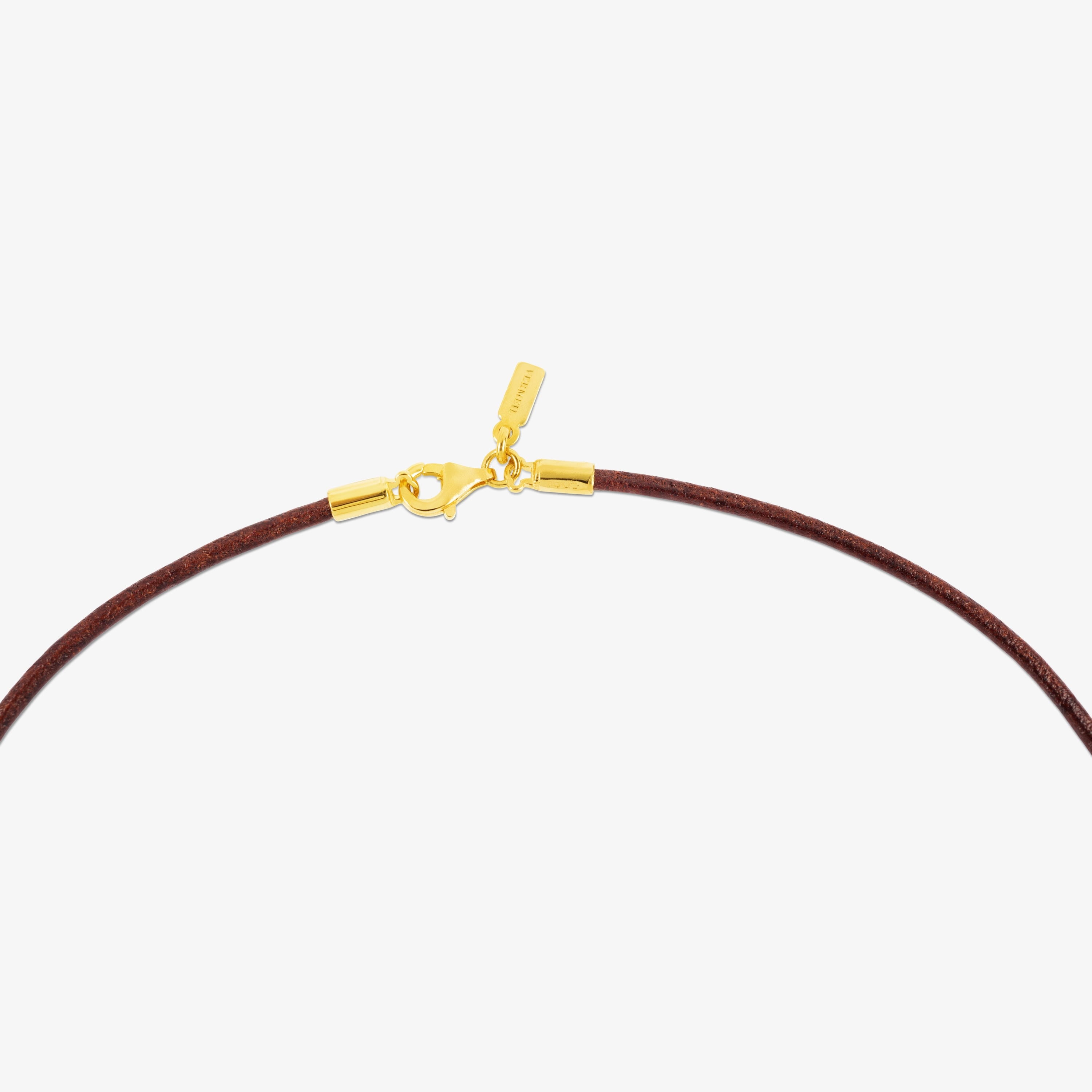 2 mm brown leather Choker with clasp with 18K gold vermeil measuring 40 cm TOUS Chokers