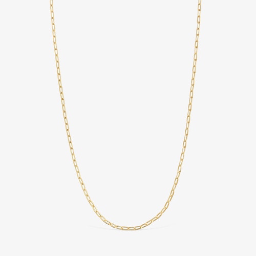 Gargantilla con ba&ntilde;o de oro de 18&nbsp;kt sobre plata con anillas ovales 50&nbsp;cm TOUS Basics