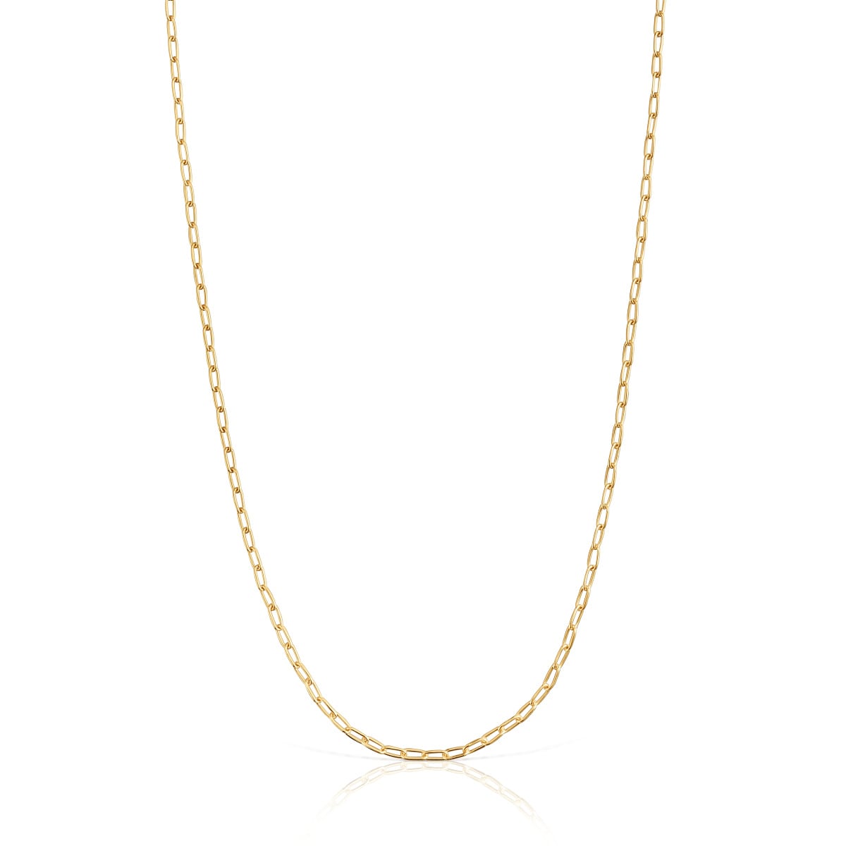 Tous - Gargantilla Con Baño De Oro De 18 Kt Sobre Plata Con Anillas Ovales 50 Cm Tous Basics - Dorado