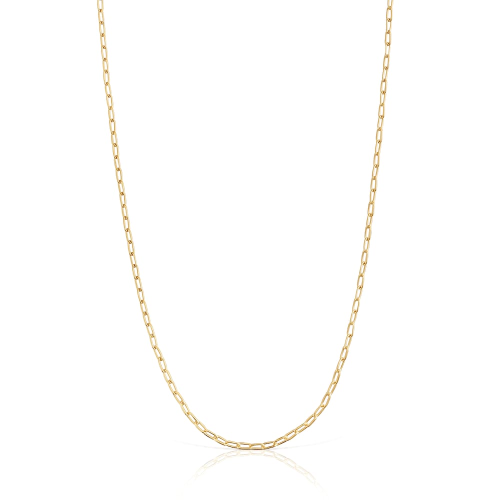 Choker with 18kt gold plating over silver and oval rings measuring 50 cm TOUS Basics