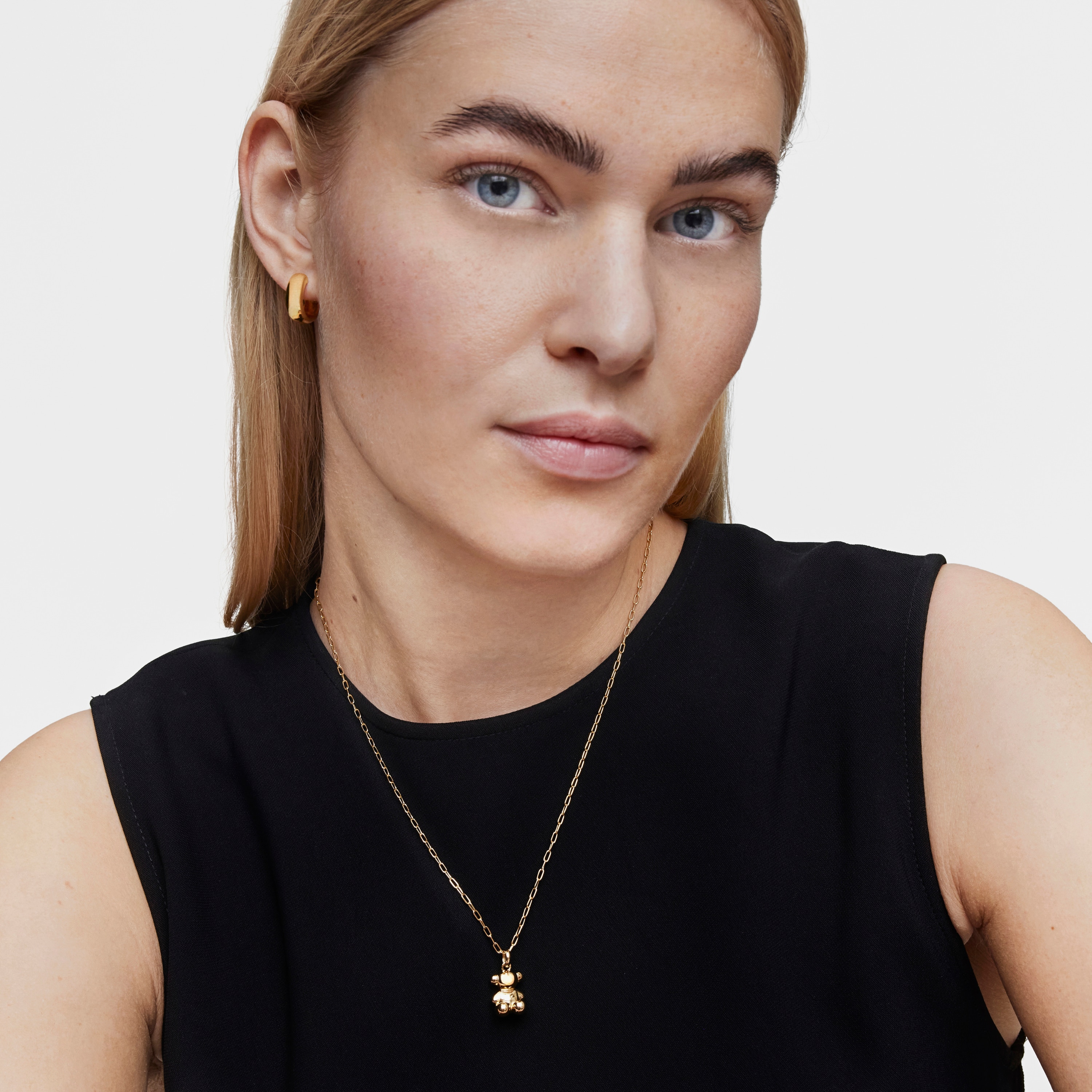 Choker with 18K gold vermeil and oval rings measuring 50 cm TOUS Basics