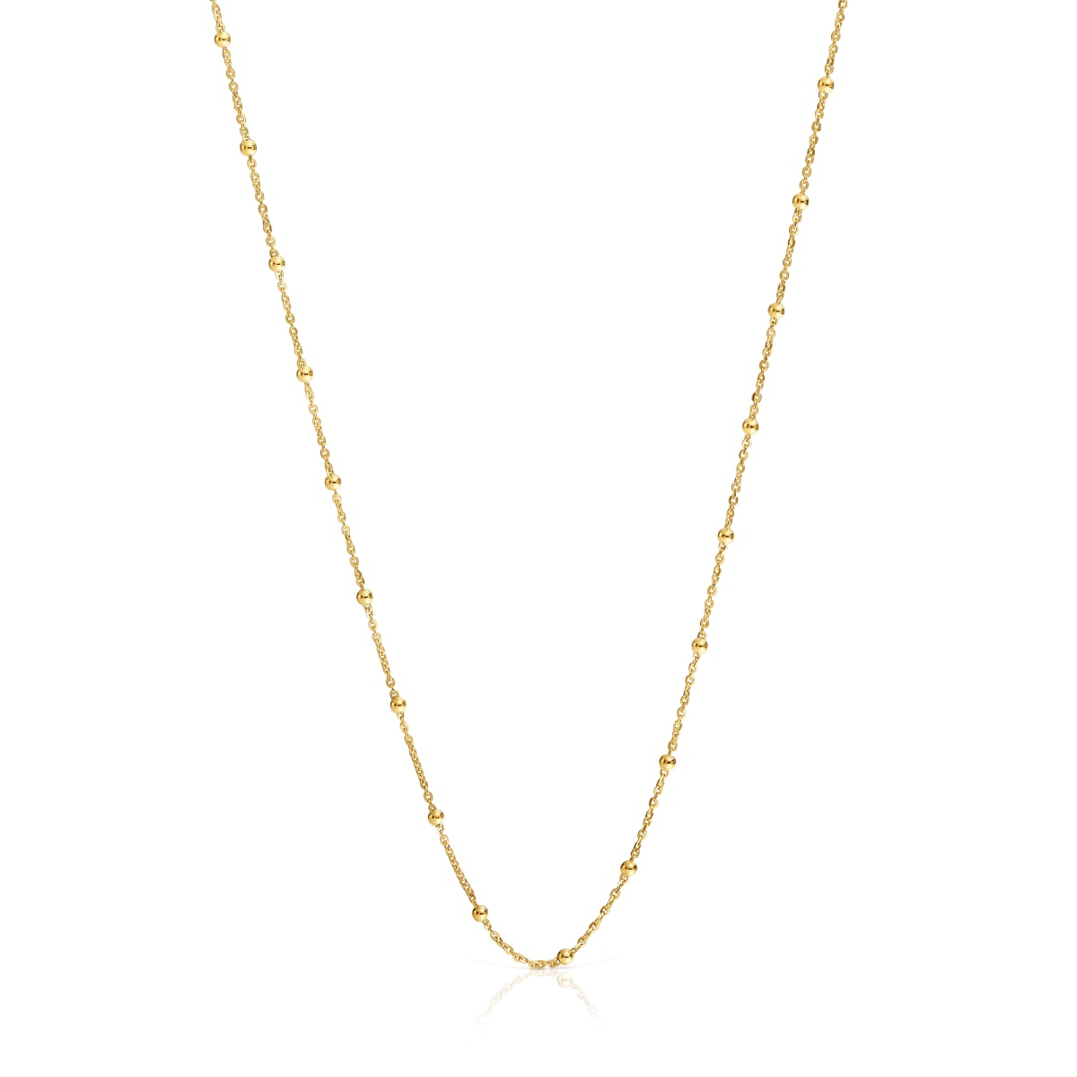 Tous - Gargantilla Con Baño De Oro De 18 Kt Sobre Plata Con Bolas Intercaladas 60 Cm Tous Basics - Dorado