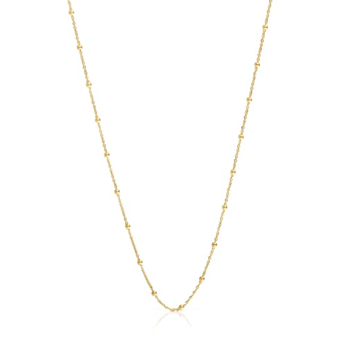 Choker with 18kt gold plating over silver and alternating balls measuring 60 cm TOUS Basics