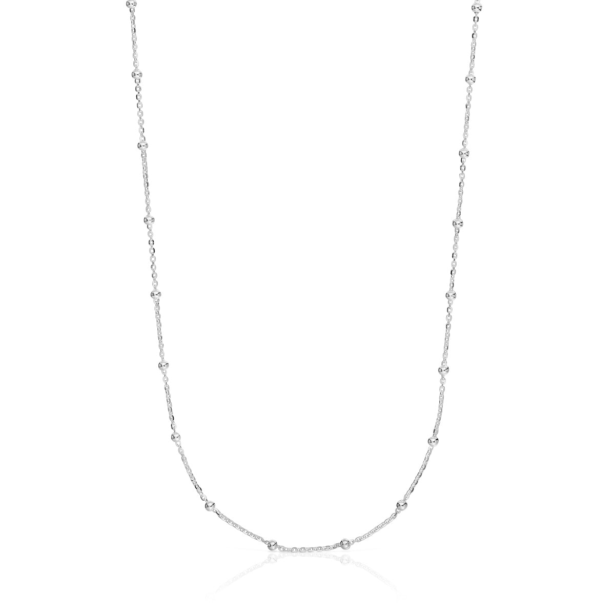 Tous - Gargantilla De Plata Con Bolas Intercaladas 60 Cm Tous Basics - Plateado