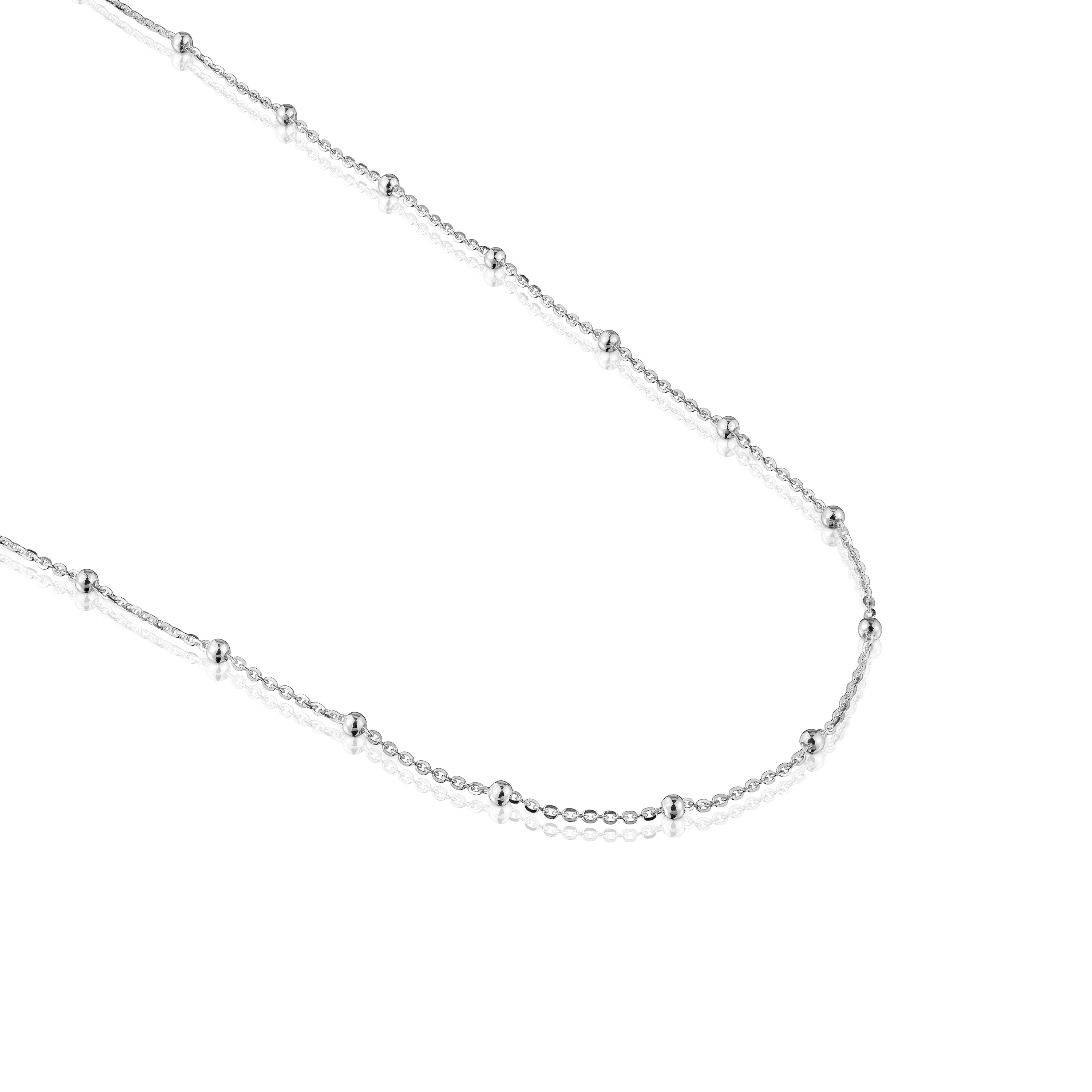 Silver Choker with alternating balls measuring 60 cm TOUS Basics