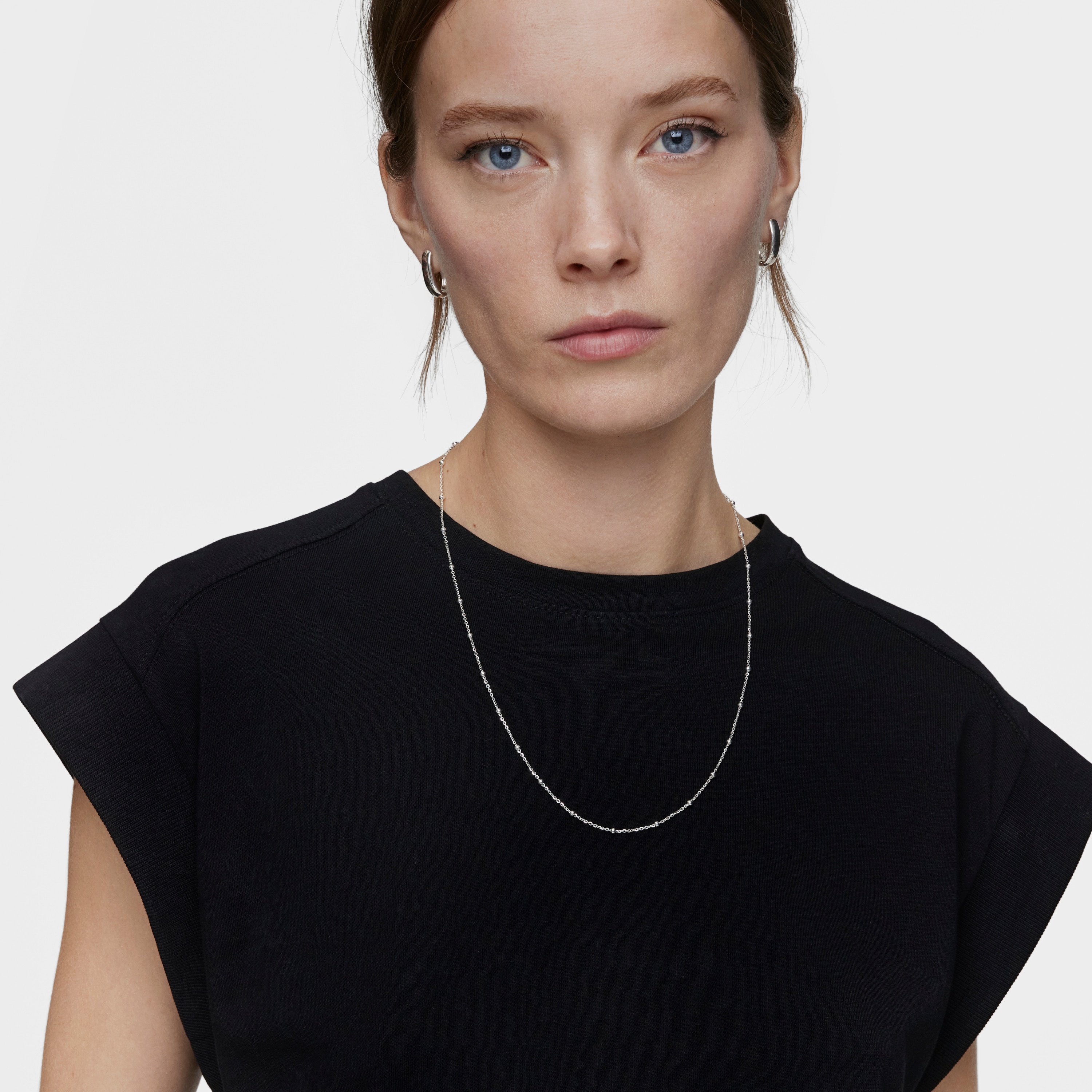 Silver Choker with alternating balls measuring 60 cm TOUS Basics