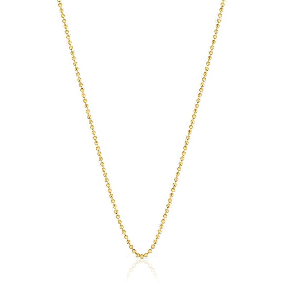 Choker with 18kt gold plating over silver with balls measuring 45 cm TOUS Basics