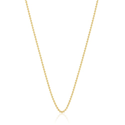 Gargantilla con baño de oro de 18 kt sobre plata con bolas 45 cm TOUS Basics