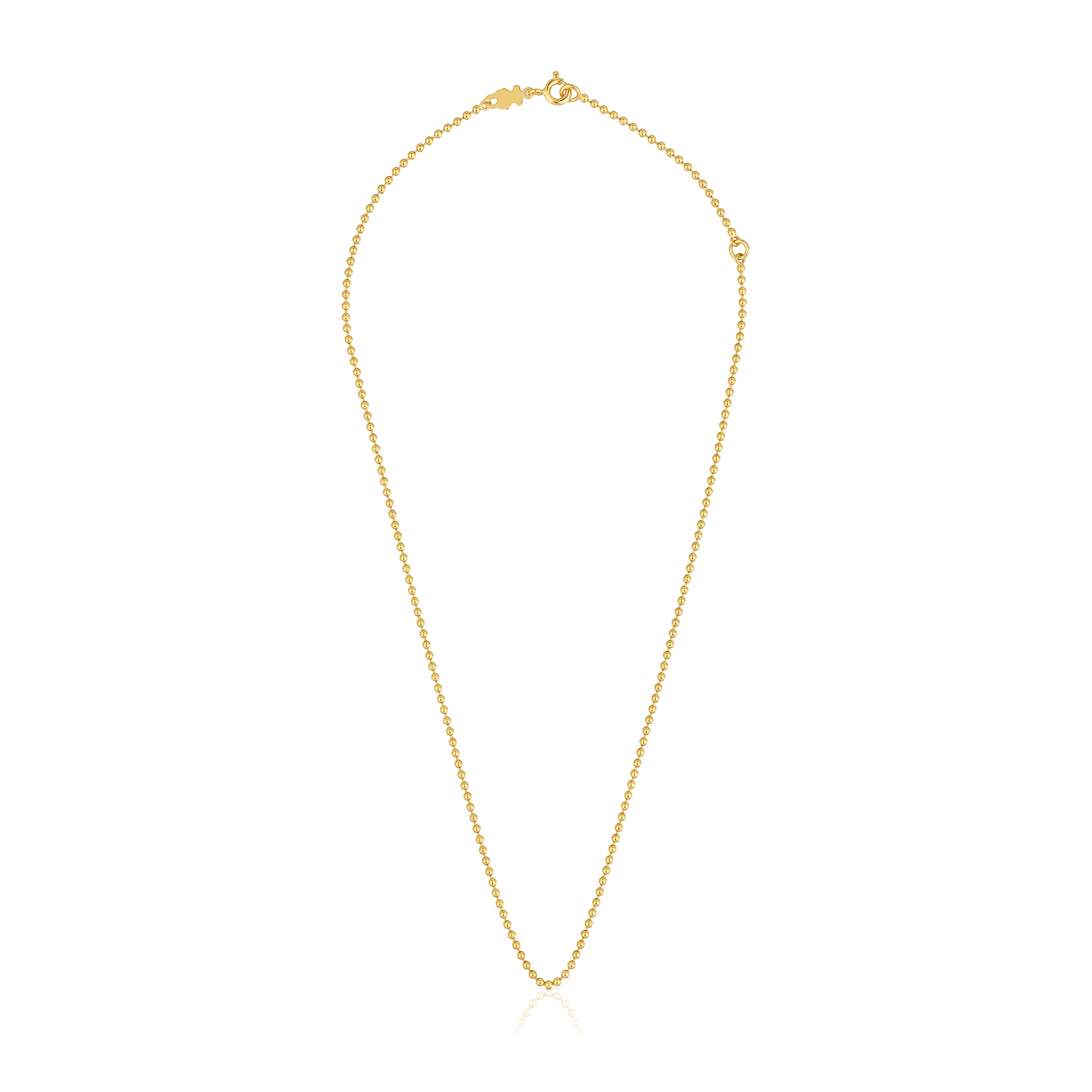 Choker with 18kt gold plating over silver with balls measuring 45 cm TOUS Basics