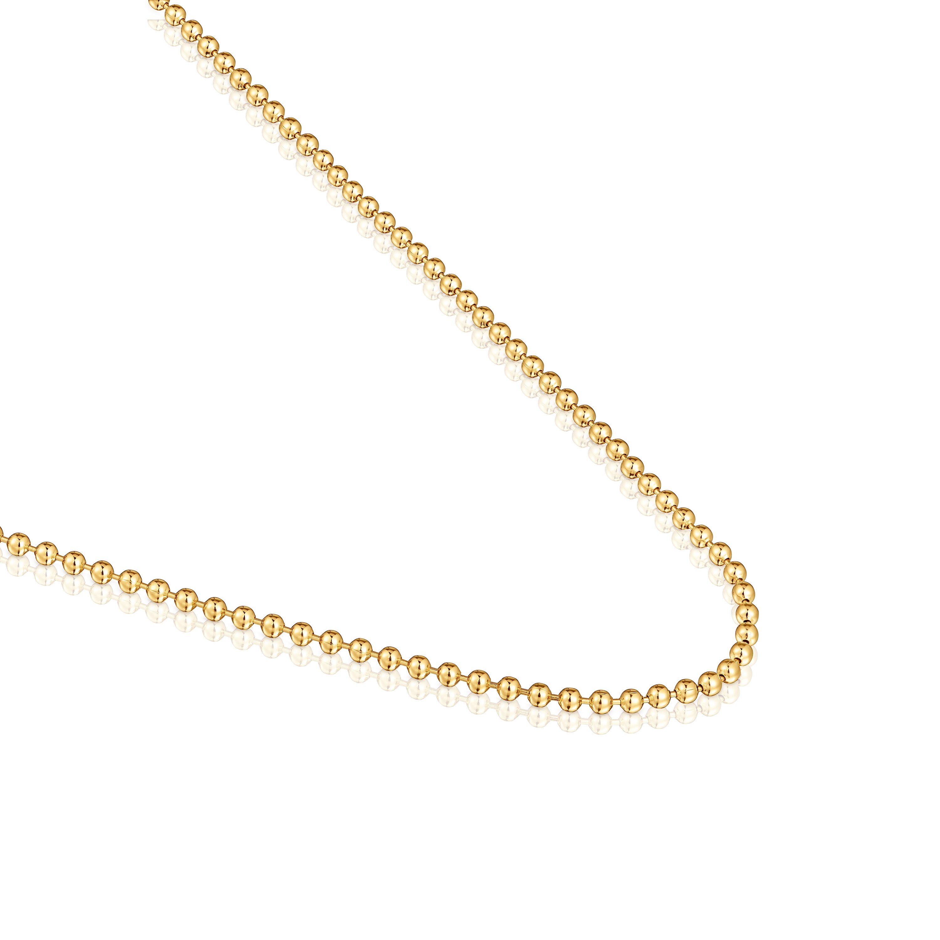 Choker with 18kt gold plating over silver with balls measuring 45 cm TOUS Basics