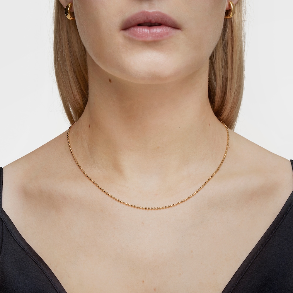 Gargantilha banhada a ouro de 18&nbsp;K sobre prata com bolas 45&nbsp;cm TOUS Basics