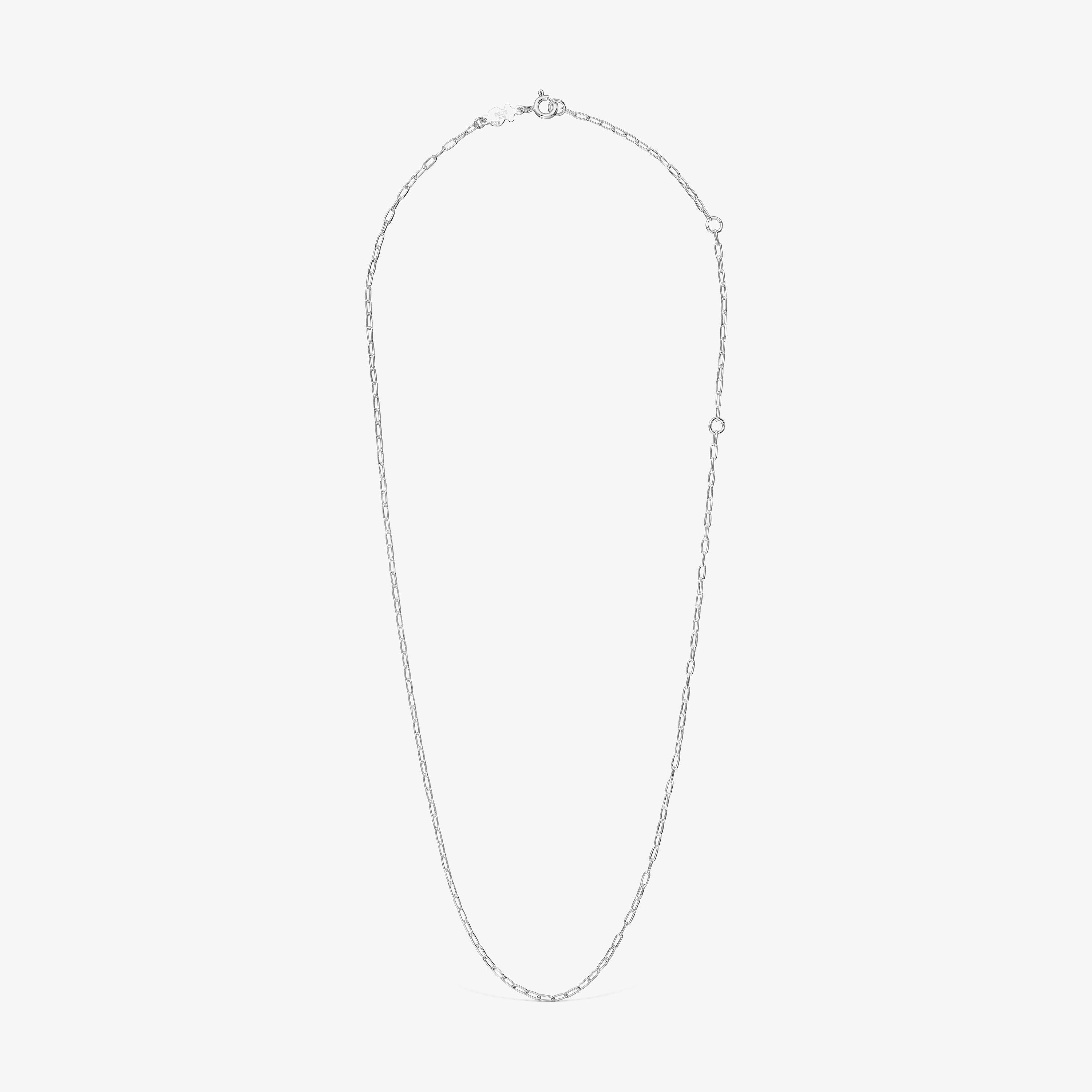 Silver Choker with oval rings measuring 50 cm TOUS Basics