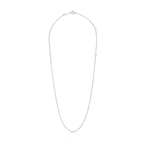 Silver Choker with oval rings measuring 50 cm TOUS Basics