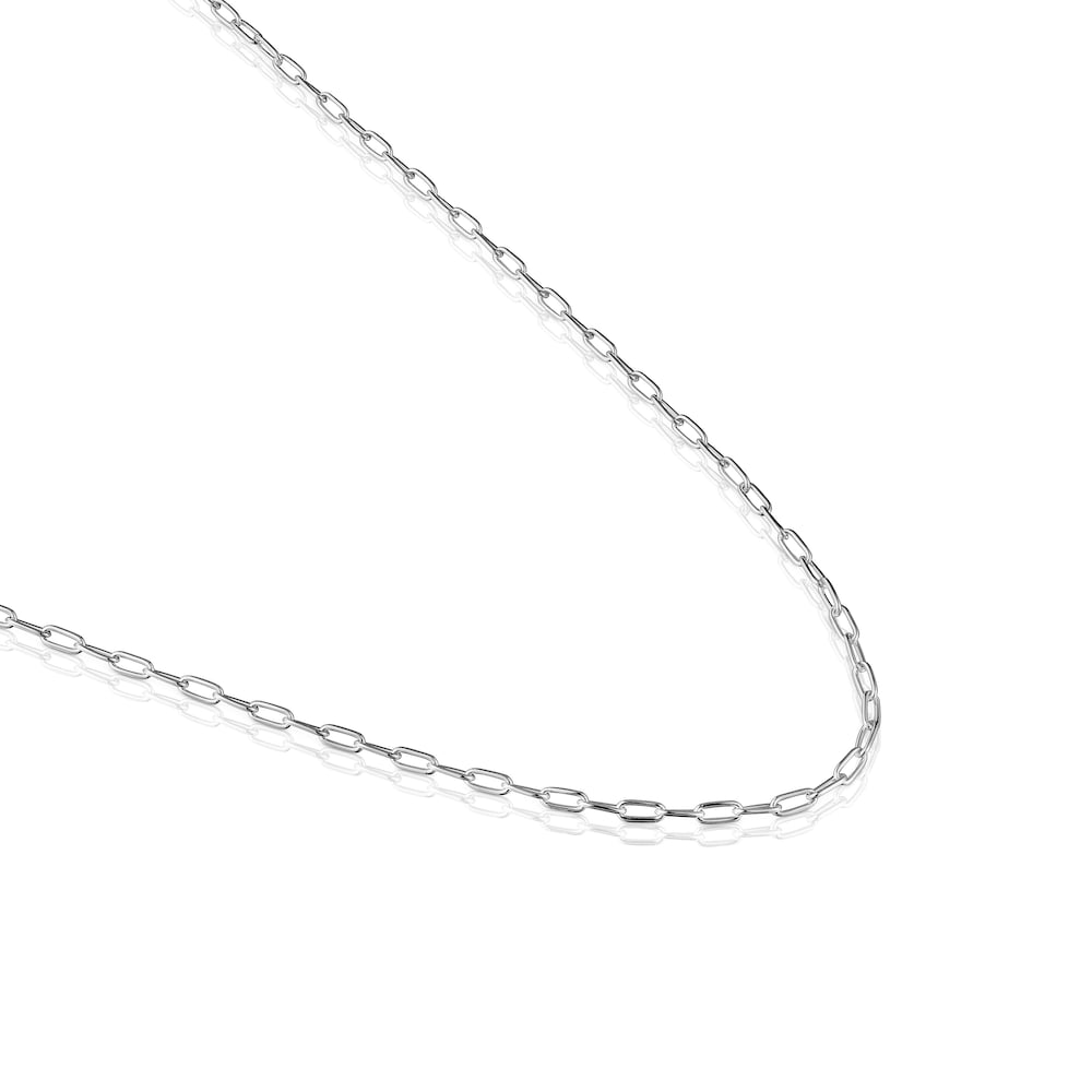 Silver Choker with oval rings measuring 50 cm TOUS Basics