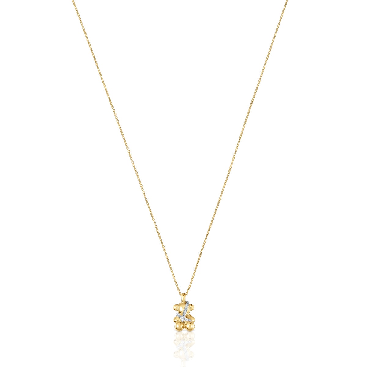 Collar corto oso de oro y diamantes Lligat