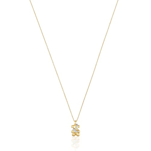 Collar corto oso de oro y diamantes Lligat