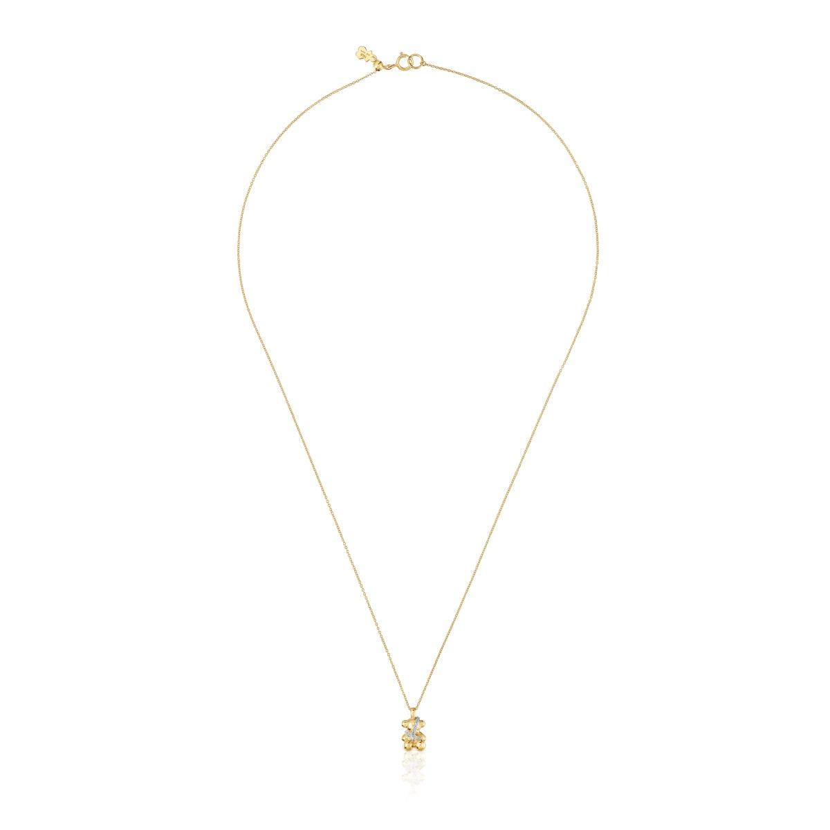 Collar corto oso de oro y diamantes Lligat