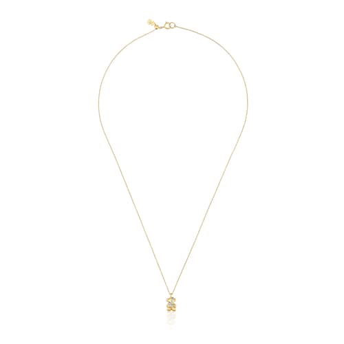 Collar corto oso de oro y diamantes Lligat