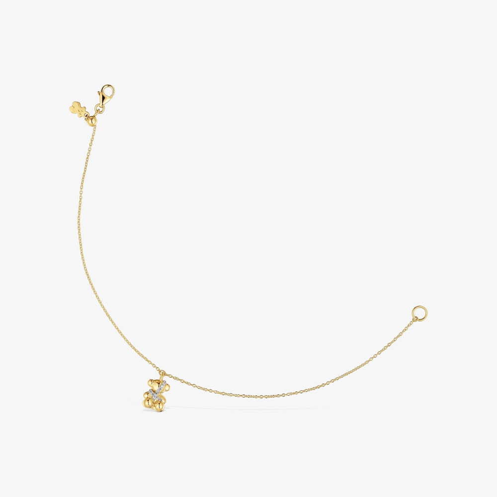 18K solid gold and diamonds Chain bracelet Lligat