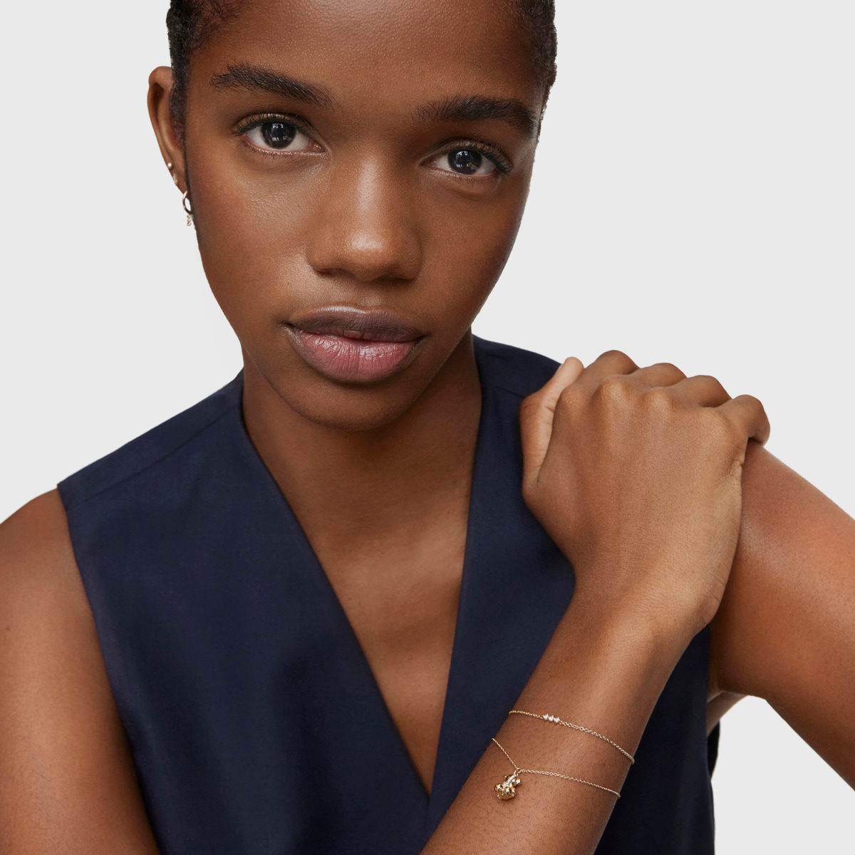 Gold and diamonds Chain bracelet Lligat