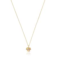 Collar mediano corazón con baño de oro 18 kt sobre plata y rodolita Lligat