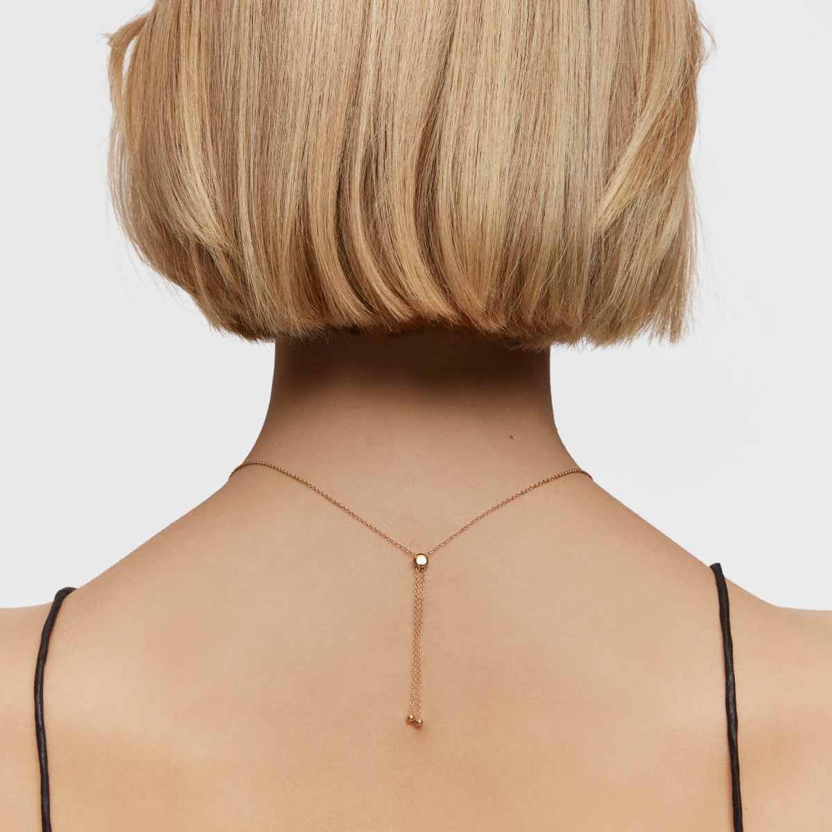 Collar mediano corazón con baño de oro 18 kt sobre plata y rodolita Lligat