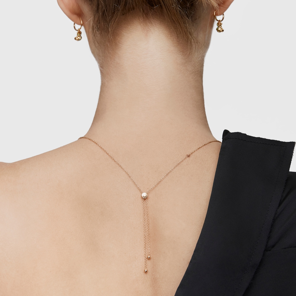 Collar mediano oso con baño de oro 18 kt sobre plata y cromodiópsido Lligat Collar mediano oso con baño de oro 18 kt sobre plata y cromodiópsido Lligat