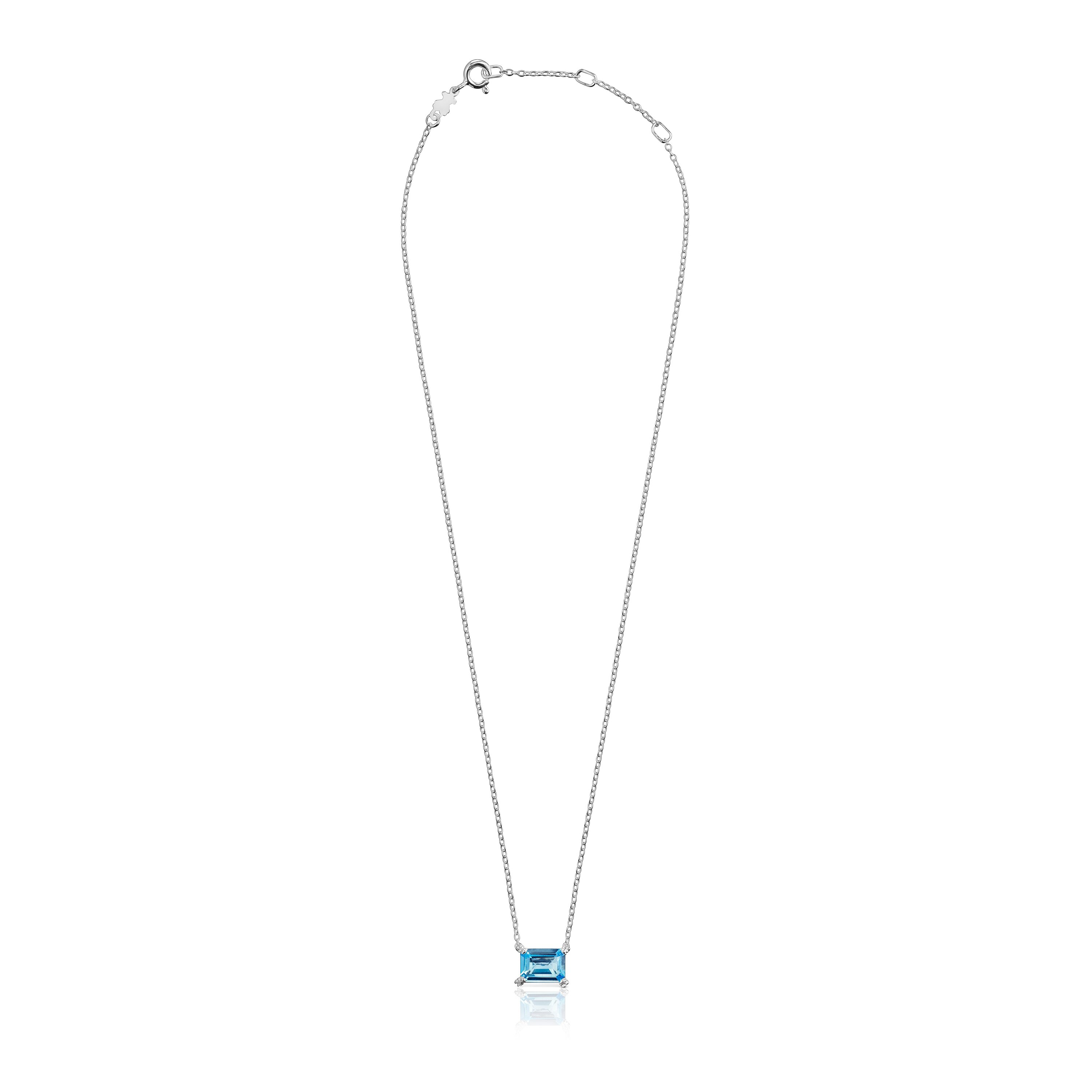 チュルミ Silver Color Pills Necklace with topaz | TOUS