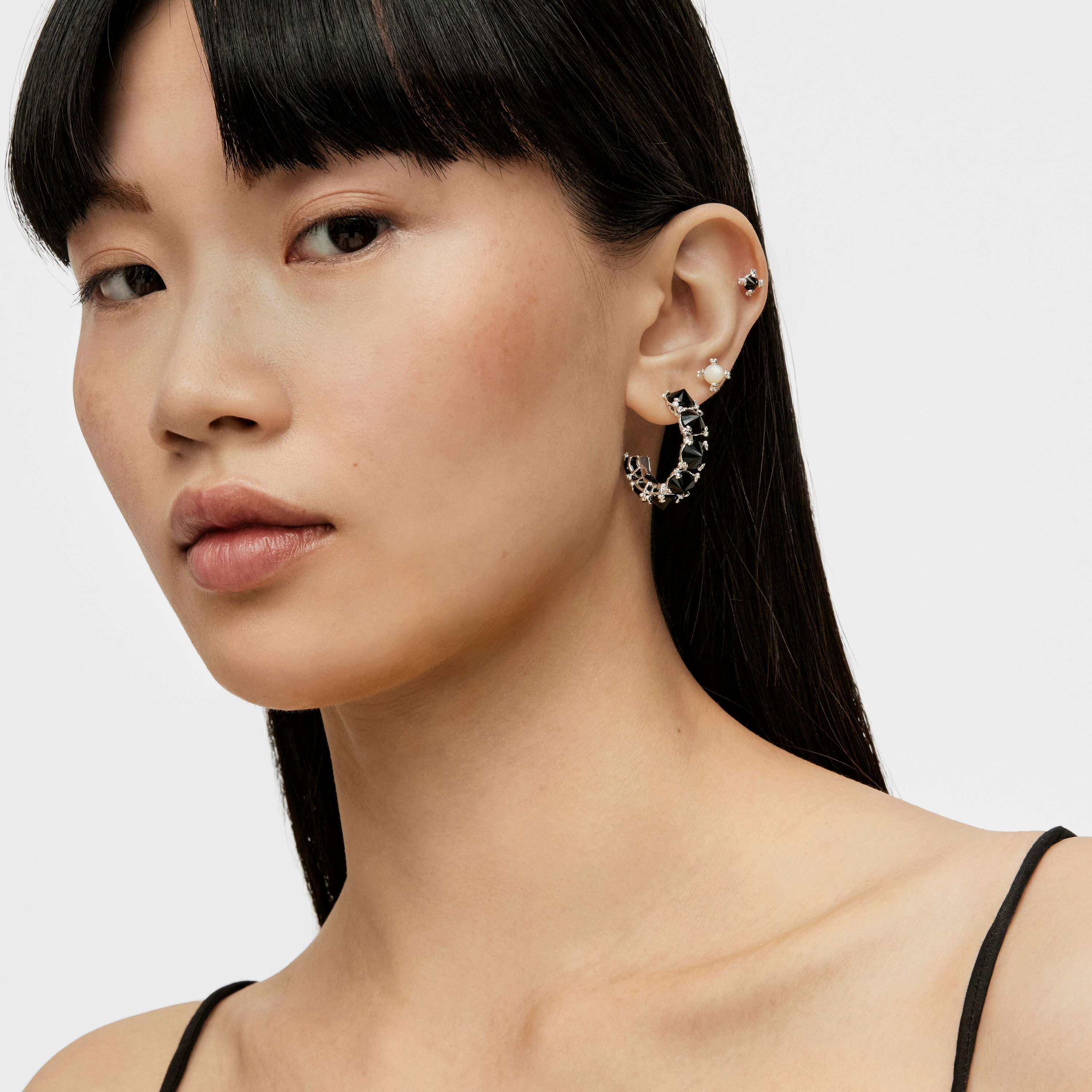 【HYERES LOR】H Edition Silver dual H earring L Silver Pear Studs – Ania Haie US