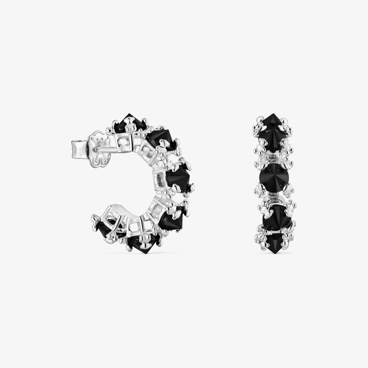 Tous - Pendientes Aro De Plata Y Ónix Color Pills - Negro