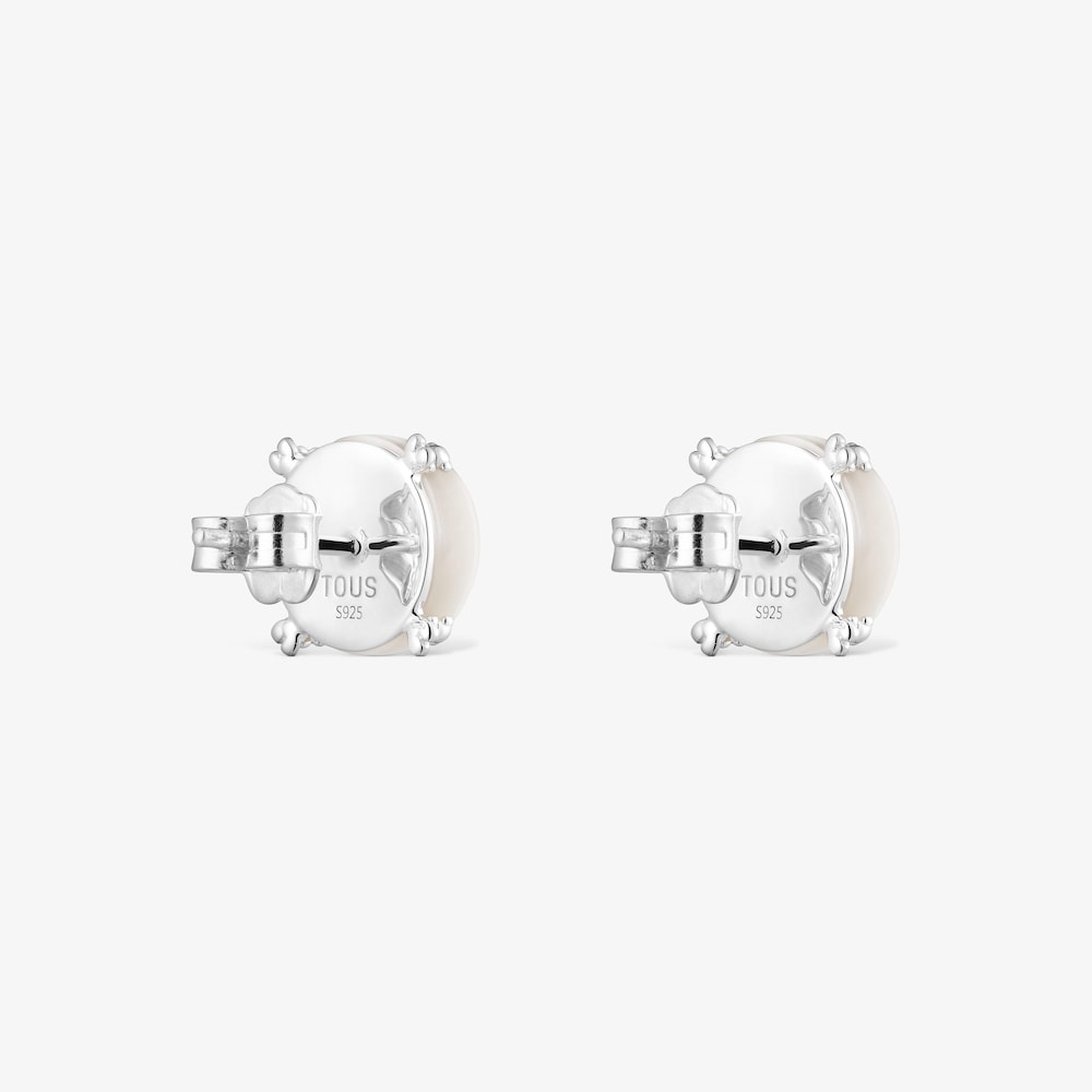 Boucles d&rsquo;oreilles en argent et nacre Color Pills