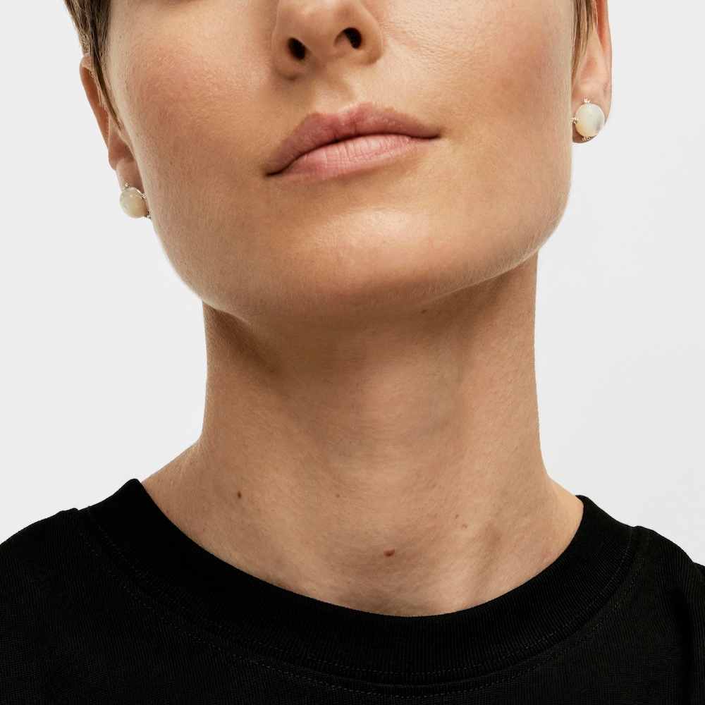 Boucles d&rsquo;oreilles en argent et nacre Color Pills