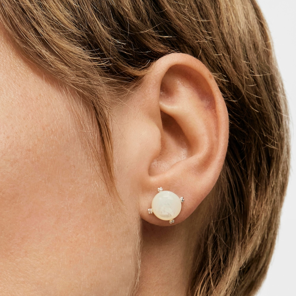 Boucles d&rsquo;oreilles en argent et nacre Color Pills