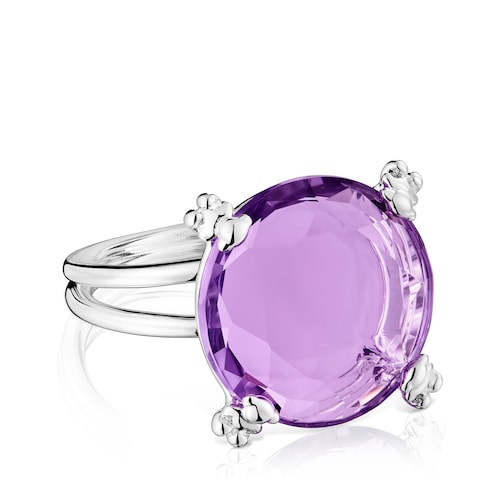 Anillo de plata y amatista Color Pills